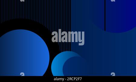 Circle frames subdued blue abstract gradient background Stock Vector