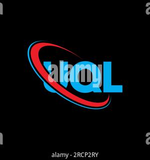 UQL circle letter logo design with circle and ellipse shape. UQL ...