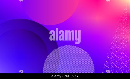 Beautiful circle frames copy space over colorful blue and pink abstract background Stock Vector