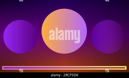 Copy Space Twilight Circle Frames Gradient Background. Stock Vector