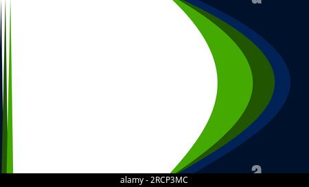 Elegant Office Green and Blue Waves Abstract Presentation Background Stock Vector