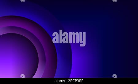 Circle frames reverberating 3D solid model over gradient background Stock Vector