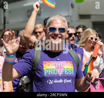 Croydon, UK. 15 July 2023. Pride, Croydon Credit: A.Bennett Stock Photo
