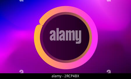 Elegant broken outline placeholder frame over twilight gradient background Stock Vector