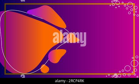 Pretty twilight purple pink orange copy space web abstract background Stock Vector