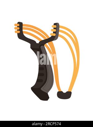 Professional slingshot with plastic handle vector illustration isolated on white background Stock Vector