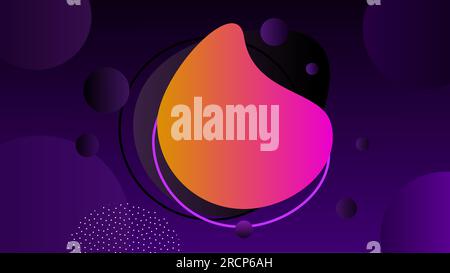 Twilight gradient placeholder frame copy space over dark violet and blue background Stock Vector