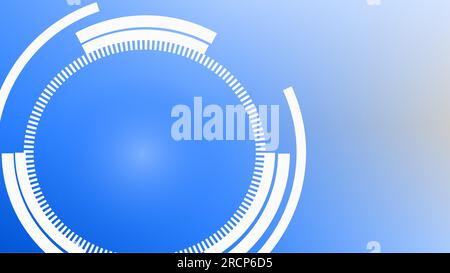 Technology Circle Frames Copy Space Blue Gradient Background Stock Vector