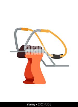 Professional slingshot with plastic handle vector illustration isolated on white background Stock Vector