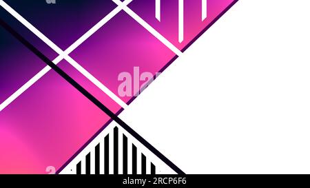 Twilight gradient geometric frame abstract background Stock Vector