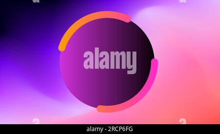 Twilight circular sphere copy space gradient abstract background Stock Vector