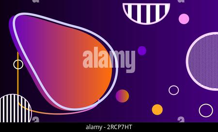 Orange sunset twilight web placeholder over violet gradient background Stock Vector