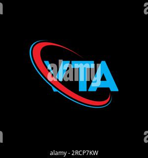 VTA logo. VTA letter. VTA letter logo design. Initials VTA logo linked with circle and uppercase monogram logo. VTA typography for technology, busines Stock Vector