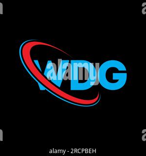 WDG circle letter logo design with circle and ellipse shape. WDG ...