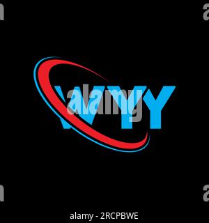 WYY circle letter logo design with circle and ellipse shape. WYY ...
