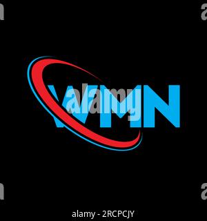 WMN circle letter logo design with circle and ellipse shape. WMN ...