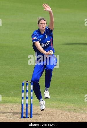 England's Lauren Bell during the second Women's One Day International