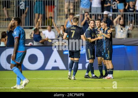 CHESTER, PA - JULY 15: Philadelphia Union mascot Phang entertains