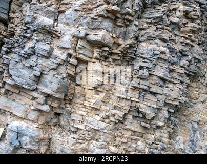 Empty Side Rocks Layered empty rock, limestone, sandstone, slate formation background ...