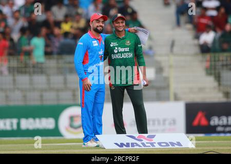 Bangladesh-Afghanistan second and final T20I match at the Sylhet International  Cricket Stadium (SICS) in Lakkatura, Sylhet, Bangladesh. Stock Photo