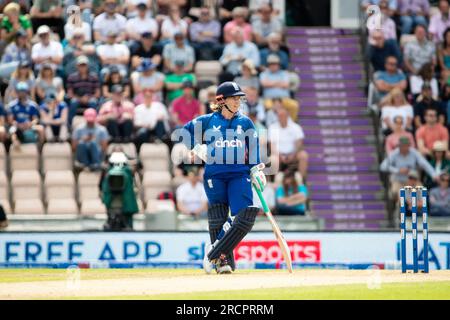Southampton, UK. 16th July, 2023. Tammy Beaumont (England) during the 2nd We Got Game ODI game of the Womens Ashes 2023 Series between England and Australia at The Ageas Bowl in Southampton, England. (Liam Asman/SPP) Credit: SPP Sport Press Photo. /Alamy Live News Stock Photo