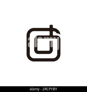 letter gd square geometric logo vector Stock Vector