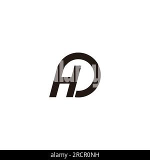 letter hd simple geometric loop line logo vector Stock Vector