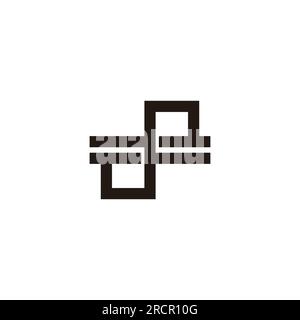 letter dp infinity stripes logo vector Stock Vector