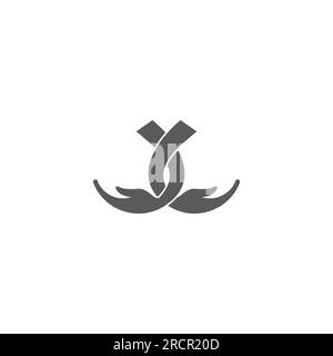 helping hand care teamwork logo vector Stock Vector