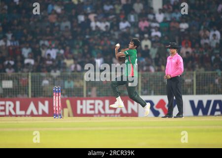 Bangladesh-Afghanistan second and final T20I match at the Sylhet International  Cricket Stadium (SICS) in Lakkatura, Sylhet, Bangladesh. Stock Photo