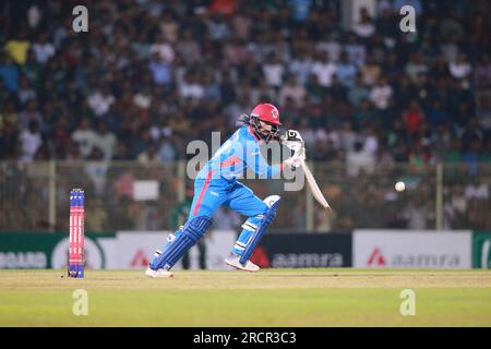 Bangladesh-Afghanistan second and final T20I match at the Sylhet International  Cricket Stadium (SICS) in Lakkatura, Sylhet, Bangladesh. Stock Photo