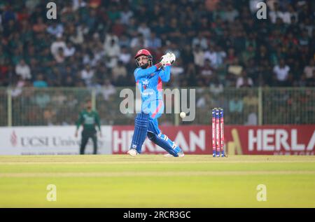 Bangladesh-Afghanistan second and final T20I match at the Sylhet International  Cricket Stadium (SICS) in Lakkatura, Sylhet, Bangladesh. Stock Photo