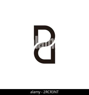 letter pd infinity smooth logo vector Stock Vector
