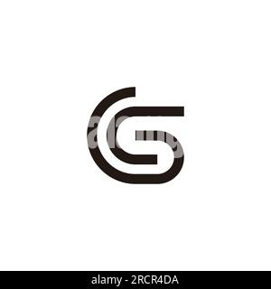 letter cs motion geometric line logo vector Stock Vector