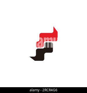 letter fg curves geometric logo vector Stock Vector