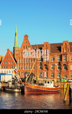 Museum Harbour, Lübeck, Schleswig-Holstein, Germany Stock Photo