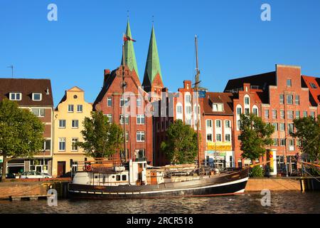 Museum Harbour, Lübeck, Schleswig-Holstein, Germany Stock Photo