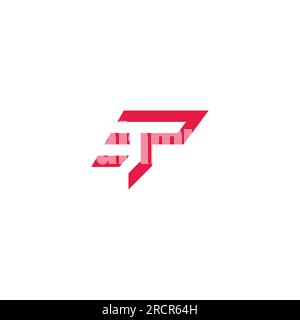 letter p run motion fast logo vector Stock Vector