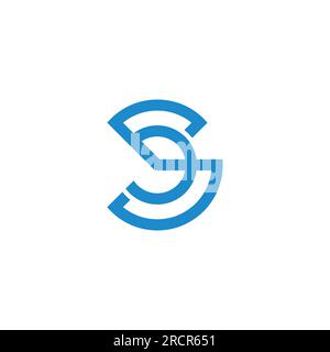 letter s round circle process symbol logo vector Stock Vector