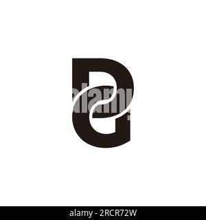 letter dg simple linked chain logo vector Stock Vector