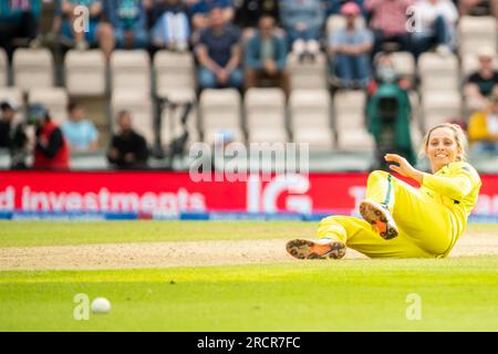 Southampton, UK. 16th July, 2023. Ashleigh Gardner (Australia) during the 2nd We Got Game ODI game of the Womens Ashes 2023 Series between England and Australia at The Ageas Bowl in Southampton, England. (Liam Asman/SPP) Credit: SPP Sport Press Photo. /Alamy Live News Stock Photo