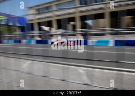 Rome, Italy July 16 2023 – Formula E Hankook Rome E-Prix, qualifying session. Norman Nato (17) (FRA) Nissan Formula E Team in action on racetrack. Photo Credit: Fabio Pagani/Alamy Live News Stock Photo