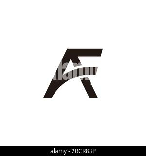 letter af arrow simple geometric line logo vector Stock Vector