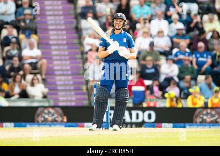 Southampton, UK. 16th July, 2023. Sarah Glenn (England) during the 2nd We Got Game ODI game of the Womens Ashes 2023 Series between England and Australia at The Ageas Bowl in Southampton, England. (Liam Asman/SPP) Credit: SPP Sport Press Photo. /Alamy Live News Stock Photo