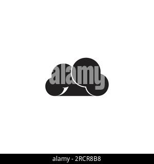 cloud arrow simple geometric icon vector Stock Vector