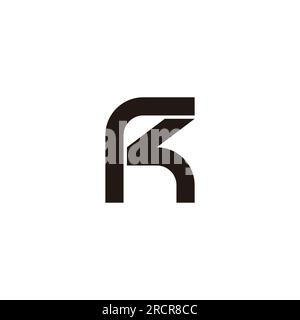 letter rk simple linked geometric logo vector Stock Vector