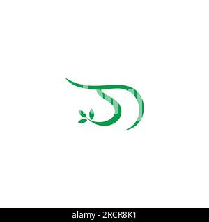letter sd tree leaf abstract logo vector Stock Vector
