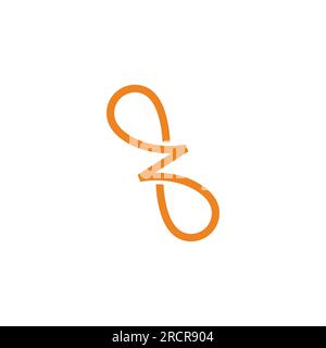 letter z infinity loop line logo vector Stock Vector