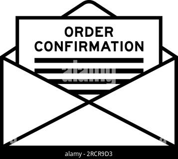 Envelope and letter sign with word confirmed as the headline Stock ...
