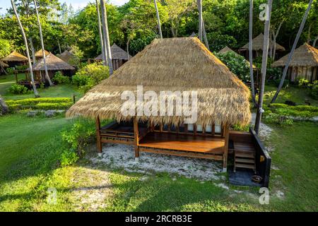 Aerial view of Haad Tien Beach in shark bay, koh Tao, Thailand Stock Photo